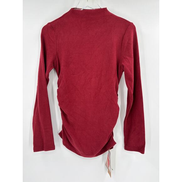 OGL Top Size S NEW ProWarm Thermal Ruched Sides Tuckable Mockneck Red - Picture 5 of 13
